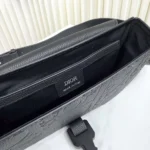 Dior Men Small Saddle Messenger Bag with Flap Black Dior Gravity Leather