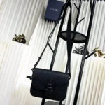 Dior Men Small Saddle Messenger Bag with Flap Black Dior Gravity Leather