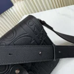 Dior Men Small Saddle Messenger Bag with Flap Black Dior Gravity Leather