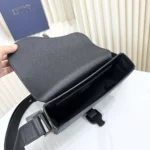 Dior Men Small Saddle Messenger Bag with Flap Black Dior Gravity Leather