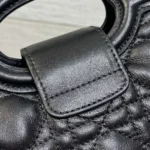 Dior Women Dior Jolie Top Handle Mini Bag Black Cannage Lambskin