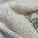 Dior Women Embroidered Sweater Cashmere Knit with Pink Dior Astral Flowers Motif