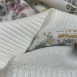 Dior Women Embroidered Sweater White Cashmere Knit with Multicolor Dior Astral Flowers Motif