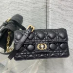 Dior Women Jolie Mini Bag Black Cannage Lambskin S3117UNJB