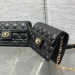 Dior Women Jolie Mini Bag Black Cannage Lambskin S3117UNJB