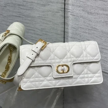 Dior Women Jolie Mini Bag Latte Cannage Lambskin S3117UNJB