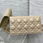 Dior Women Jolie Mini Bag Powder Beige Cannage Lambskin S3117UNJB
