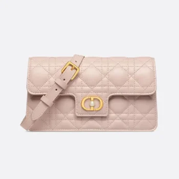 Dior Women Jolie Mini Bag Powder Pink Cannage Lambskin S3117UNJB