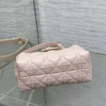 Dior Women Jolie Top Handle Mini Bag Powder Pink Cannage Lambskin