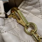 Dior Women Jolie Top Handle Mini Bag Powder Pink Cannage Lambskin