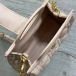 Dior Women Jolie Top Handle Mini Bag Powder Pink Cannage Lambskin