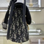 Dior Women Medium 30 Montaigne Satchel Bag Blue Dior Oblique Jacquard