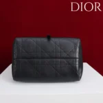 Dior Women Medium Dior Toujours Bag Black Flat Macrocannage Calfskin