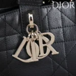 Dior Women Medium Dior Toujours Bag Black Flat Macrocannage Calfskin