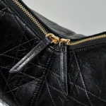 Dior Women Medium Dior Voyage Bag Black Flat Macrocannage Grained Calfskin