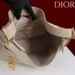 Dior Women Medium Dior Voyage Bag Powder Beige Flat Macrocannage Grained Calfskin