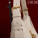Dior Women Medium Dior Voyage Bag Powder Beige Flat Macrocannage Grained Calfskin