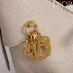 Dior Women Medium Dior Voyage Bag Powder Beige Flat Macrocannage Grained Calfskin