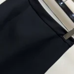 Dior Women Mid-Length Straight Skirt Black Virgin Wool and Silk Grain de Poudre - Bild 4