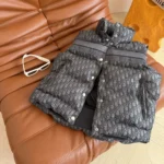 Dior Women Oblique Down Vest Black Cotton-Blend Jacquard