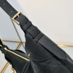 Dior Women Small Dior Voyage Bag Black Flat Macrocannage Grained Calfskin