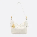 Dior Women Small Dior Voyage Bag Latte Flat Macrocannage Grained Calfskin