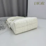 Dior Women Small Dior Voyage Bag Latte Flat Macrocannage Grained Calfskin