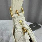 Dior Women Small Dior Voyage Bag Latte Flat Macrocannage Grained Calfskin