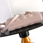 Dior Women Small Lady D-Joy Bag Powder Pink Cannage Lambskin