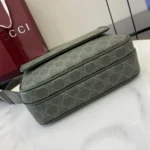 Gucci Men GG Monogram Small Crossbody Bag Forest Green GG Fabric