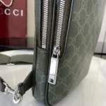 Gucci Men GG Monogram Small Slingbag Forest Green GG Fabric 822073