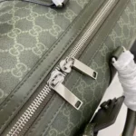 Gucci Unisex GG Monogram Large Duffle Bag Forest Green GG Fabric