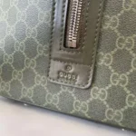 Gucci Unisex GG Monogram Large Duffle Bag Forest Green GG Fabric