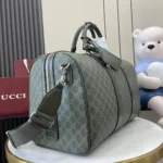 Gucci Unisex GG Monogram Large Duffle Bag Forest Green GG Fabric