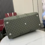 Gucci Unisex GG Monogram Large Duffle Bag Forest Green GG Fabric