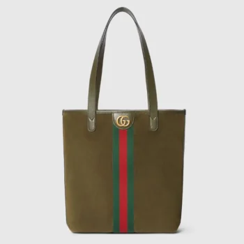 Gucci Unisex Ophidia Medium Tote Bag Dark Green Suede ‎834465AAE1D