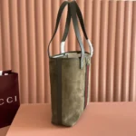 Gucci Unisex Ophidia Medium Tote Bag Dark Green Suede ‎834465AAE1D - immagine 4