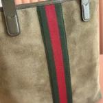 Gucci Unisex Ophidia Medium Tote Bag Dark Green Suede ‎834465AAE1D