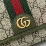 Gucci Unisex Ophidia Mini Bag Beige And Dark Brown Fabric ‎838599FAEOF