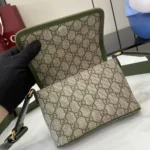 Gucci Unisex Ophidia Mini Bag Beige And Dark Brown Fabric ‎838599FAEOF