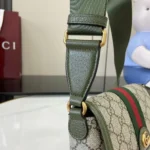 Gucci Unisex Ophidia Mini Bag Beige And Dark Brown Fabric ‎838599FAEOF