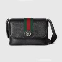 Gucci Unisex Ophidia Mini Bag Black Soft Leather 838599AAE1B