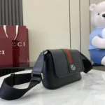 Gucci Unisex Ophidia Mini Bag Black Soft Leather 838599AAE1B