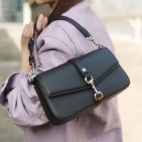 Gucci Unisex Small Crossbody Bag With Hook Closure-Black (1)