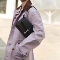 Gucci Unisex Small Crossbody Bag With Hook Closure-Black (1)