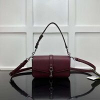 Gucci Unisex Small Crossbody Bag With Hook Closure-Maroon (1)