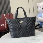 Gucci Women Betty Medium Tote Bag Black Leather ‎847387AAFA1