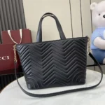 Gucci Women Betty Medium Tote Bag Black Leather ‎847387AAFA1