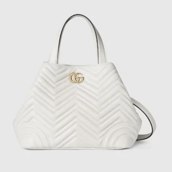Gucci Women Betty Medium Tote Bag White Leather 847387AAFA1