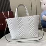 Gucci Women Betty Medium Tote Bag White Leather 847387AAFA1